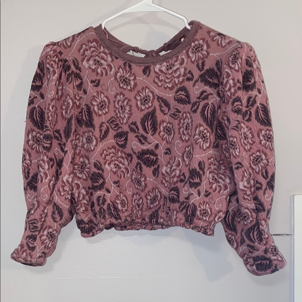 Floral Velvet Women's Top - Picture 2 of 7